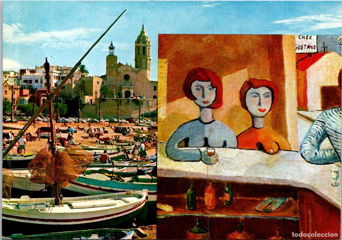 Postales: Sitges - Bar Restaurante Gustavo - Talleres Gr&aacute;ficos Soler - 148x103mm