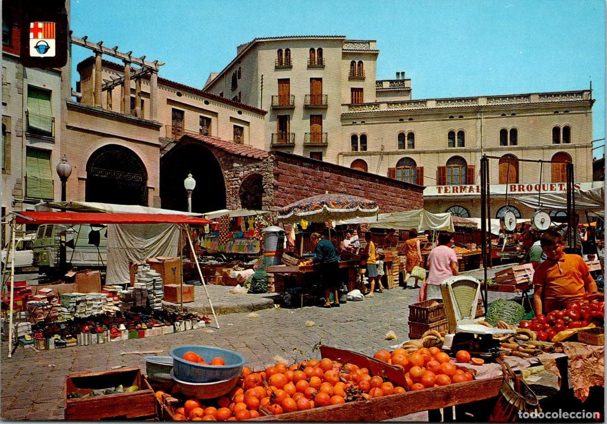 Postales: Caldas de Montbuy - Mercado - FISA 16 - 147x102mm - Balneario Termal Broquetas