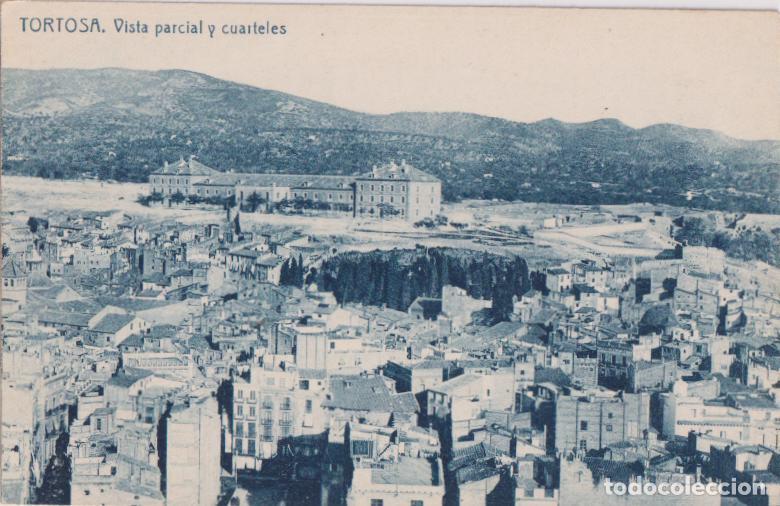 Postales: TORTOSA (TARRAGONA) VISTA PARCIAL Y CUARTELES - FOTOTIPIA THOMAS - S/C