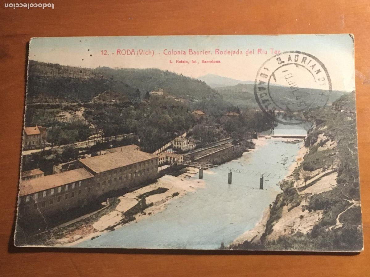 Postales: roda de ter vich vic colonia baurier postal original antigua