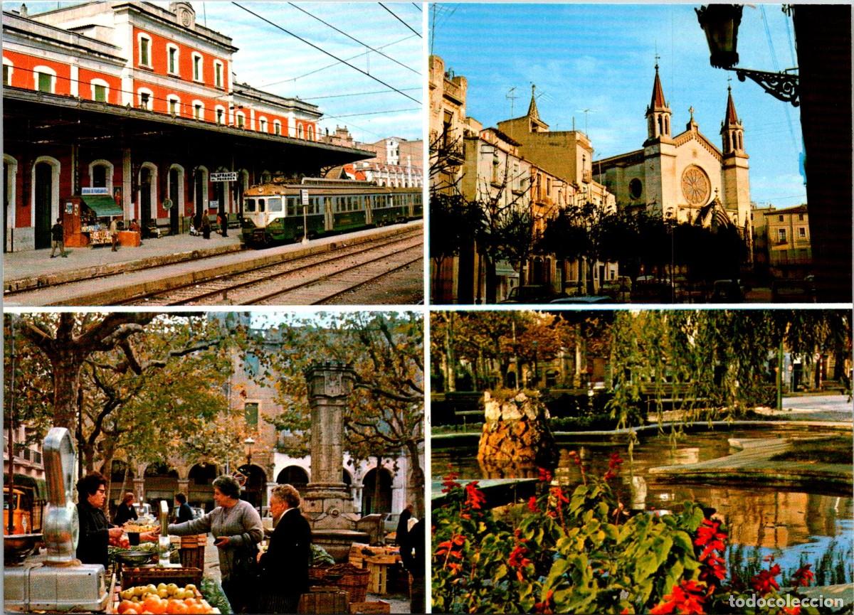 Postales: Vilafranca del Pened&eacute;s - Plaza General&iacute;simo - Estaci&oacute;n RENFE - Plaza Jaime I - Plaza del Ej&eacute;rcito