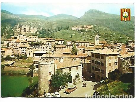 Postales: VISTA PARCIAL I AJUNTAMENT / PARTIAL VIEW AND CORPORATION.- CASTELLAR DE N&acute;HUG - GIRONA