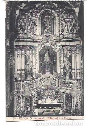 Postales: ANTIGUA POSTAL 25 BERGA S DE QUERALT ALTAR MAJOR HUCH