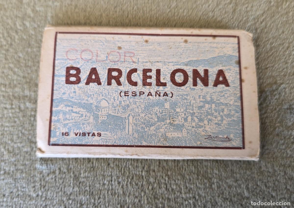 Postcards: Antiguo Librillo de Postales de Barcelona - 16 Vistas en Color - Talleres A. Zerkowitz