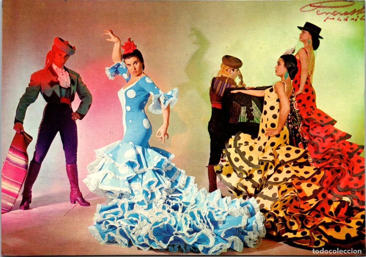 Postales: Palam&oacute;s - Sala de Fiestas Savoy - Pepita y Goyo Reyes - Ballet Arte Espa&ntilde;ol - Bergas - 146x102mm
