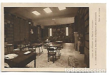 Postales: SALA DE LECTURA, BIBLIOTECA BALMES D&acute;ESTUDIS RELIGIOSOS.- CASAL DE FOMENT.- BARCELONA