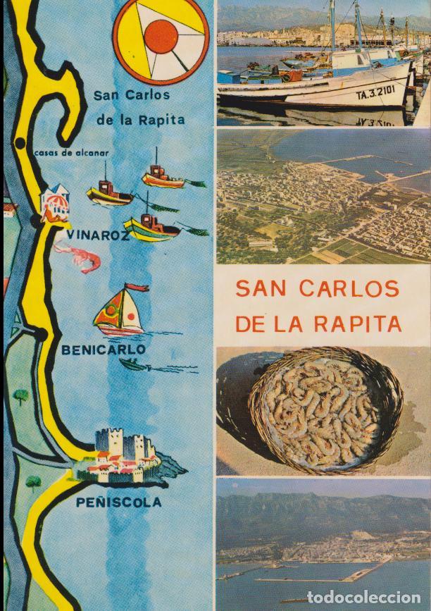 Postales: SAN CARLOS DE LA RAPITA (TARRAGONA) PUERTO, VISTAS A&Eacute;REAS - FOTO COLOR RAYMOND N&ordm;15 - CIRCULADA