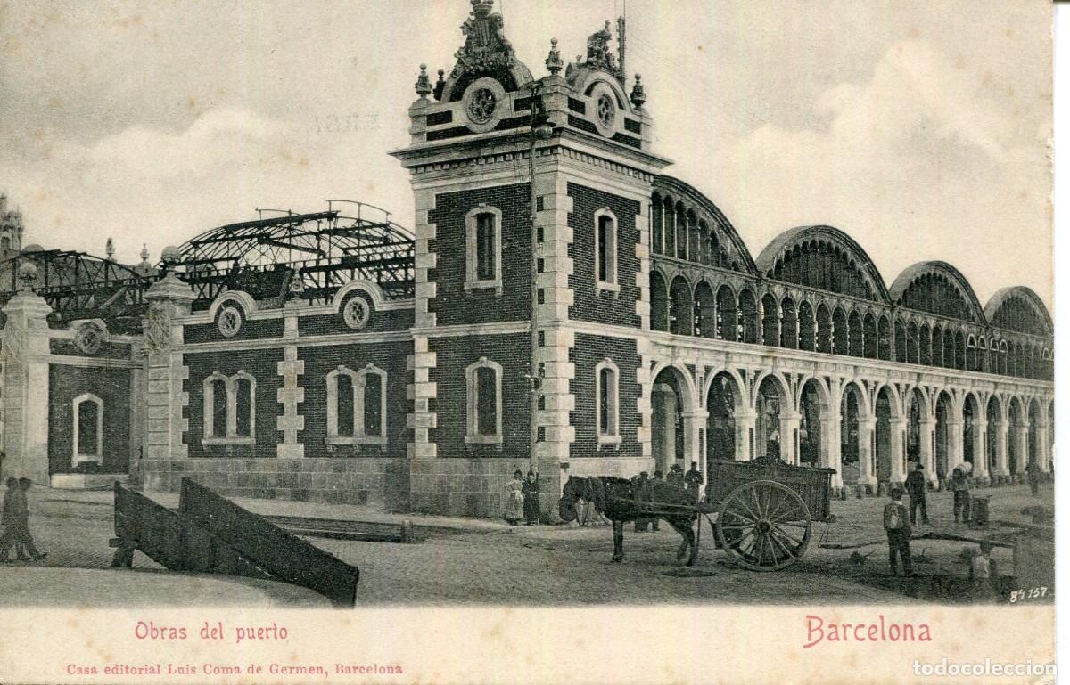 Postkarten: BARCELONA-OBRAS DEL PUERTO- L. COMA- 1904
