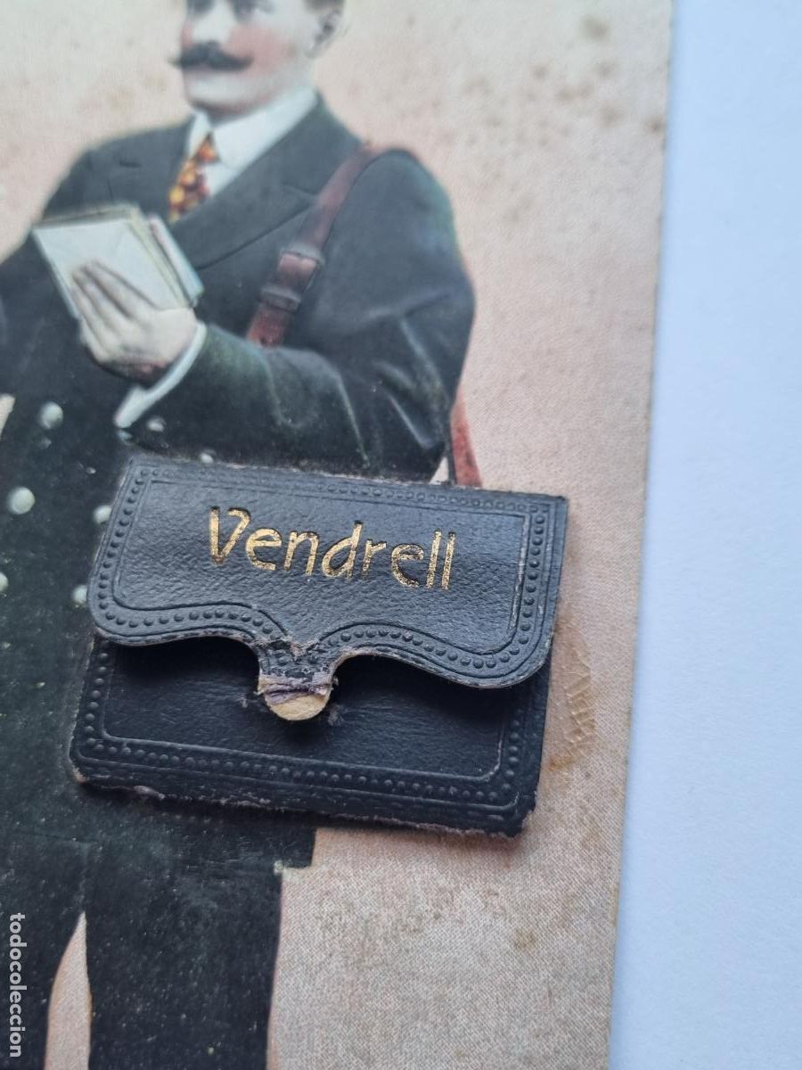 Postales: VENDRELL CARTERO CON DESPLEGABLE COLOREADA Y RELIEVE - Foto 3