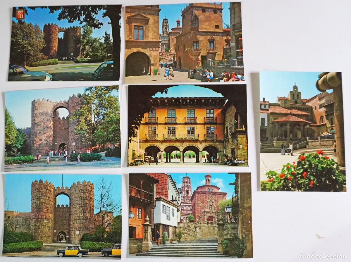 Postales: 7 ANTIGUAS POSTALES DEL PUEBLO ESPA&Ntilde;OL DE BARCELONA