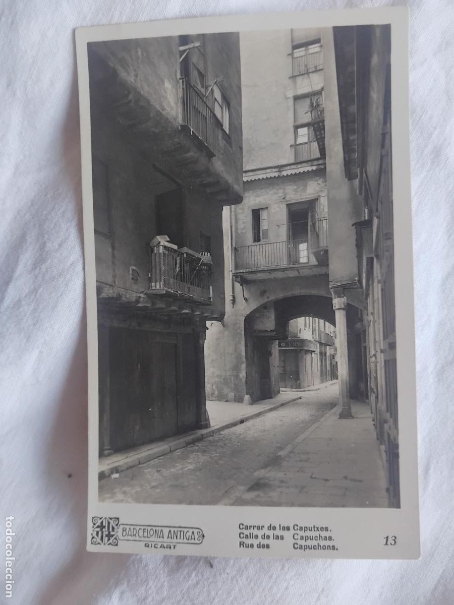 Postales: POSTAL CARRER DE LES CAPUTXES. BARCELONA ANTIGA RICART N&ordm; 13