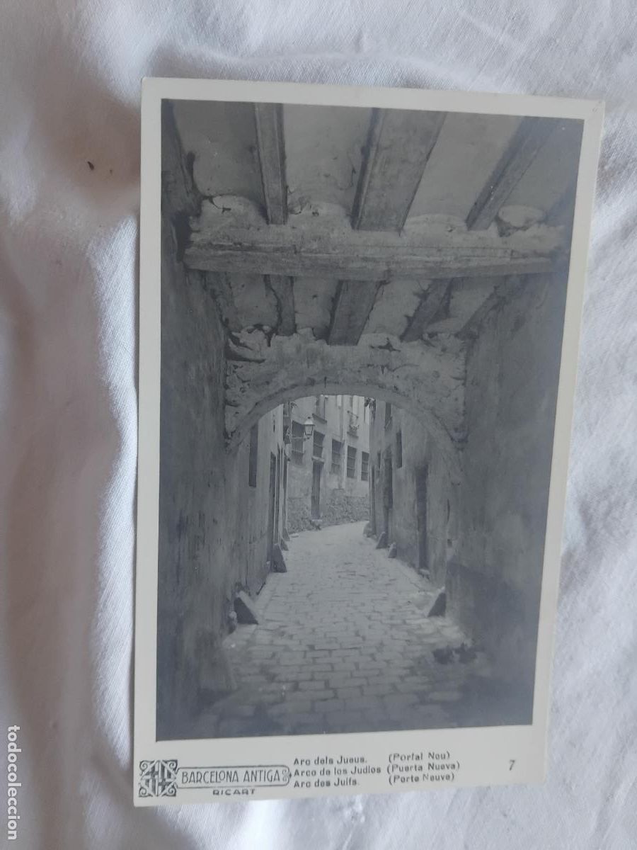 Postales: POSTAL CARRER DELS JUEUS (PORTAL NOU). BARCELONA ANTIGA RICART N&ordm; 7