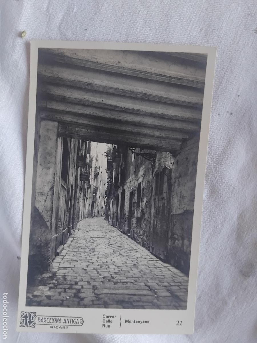 Postales: POSTAL CARRER MONTANYANS. BARCELONA ANTIGA RICART N&ordm; 21