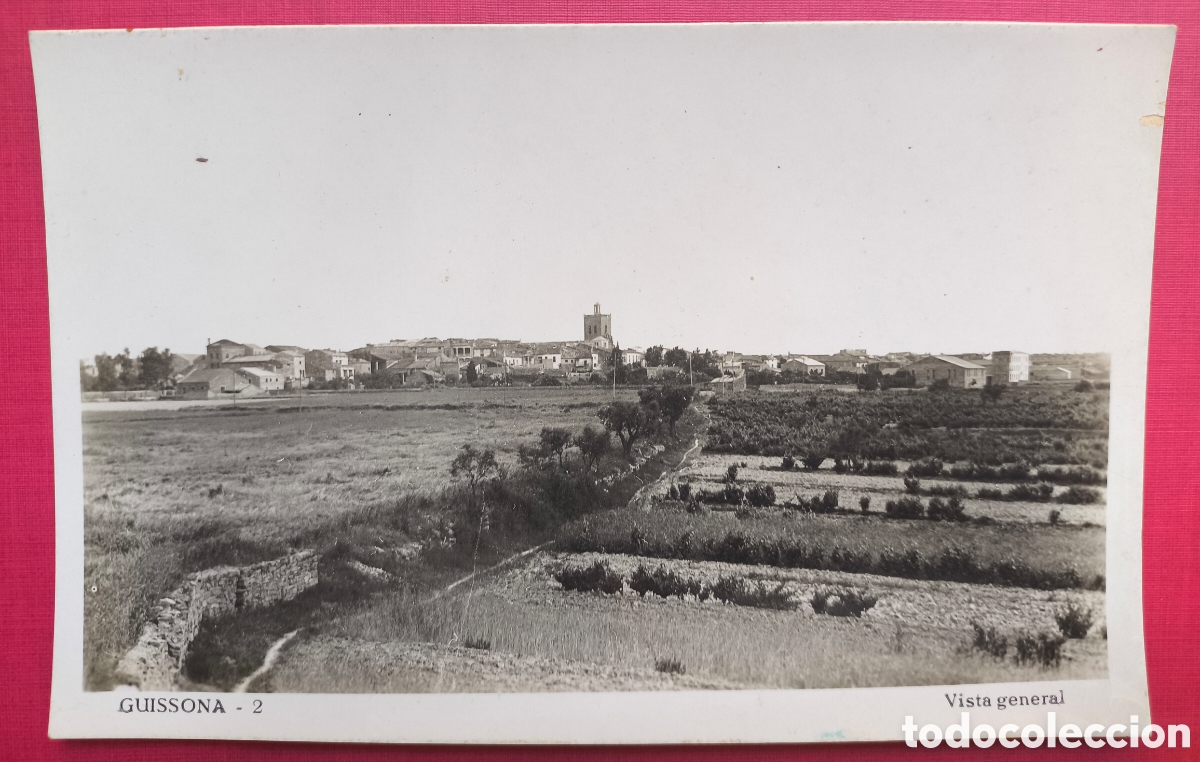 Postales: GUISSONA VISTA GENERAL POSTAL FOTOGR&Aacute;FICA SEGARRA LLEIDA C. 1955