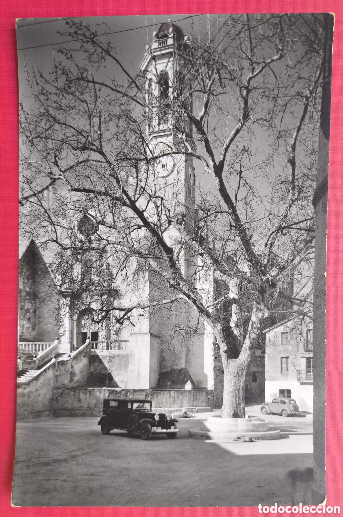 Postales: LLAN&Ccedil;&Agrave; PLA&Ccedil;A ESGL&Eacute;SIA POSTAL FOTOGR&Aacute;FICA GIRONA C. 1955