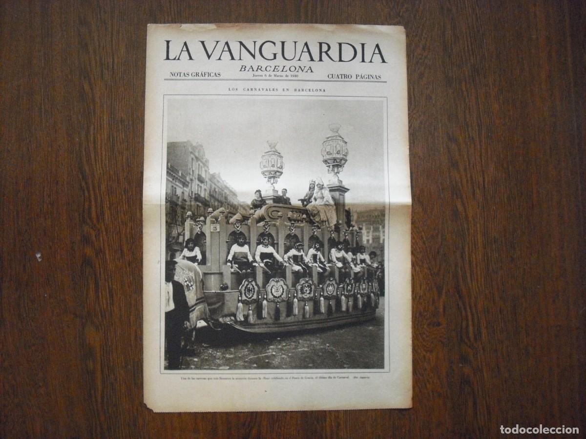 Cartoline: LA VANGUARDIA , MARZO 1930 .CARNAVALES EN PASEO DE GRACIA DE BARCELONA 4 PAGS