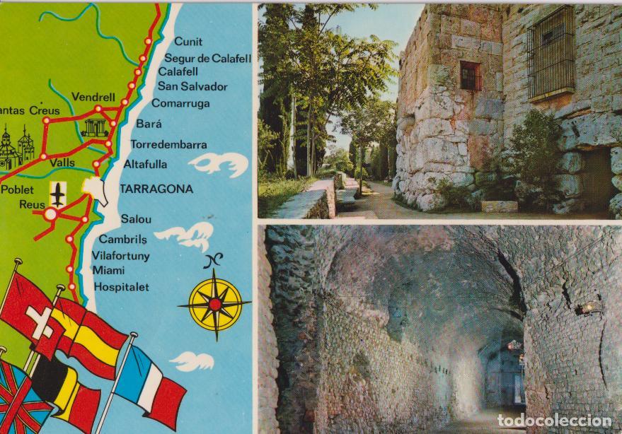 Postales: TARRAGONA, PASEO ARQUEOL&Oacute;GICO Y GALERIA DEL CIRCO - FOTO COLOR RAYMOND 112 - ESCRITA