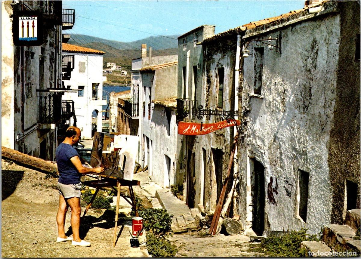 Postales: Port de Llans&aacute; - Calla t&iacute;pica (M. Lozano el pintor de Llans&aacute;) - Mart&iacute;nez Lozano (Terrassa-Montblanc)