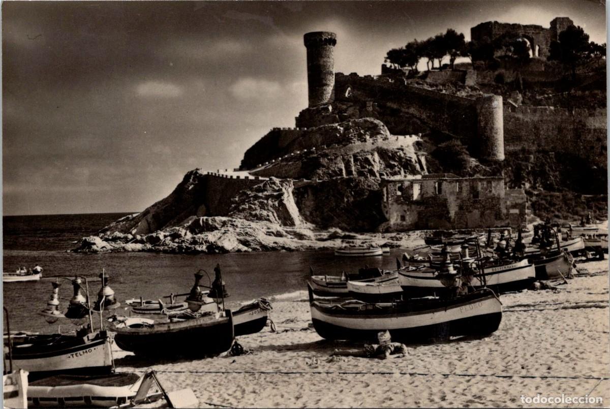 Postales: Tossa de Mar - Playa y Vila Vella - Campa&ntilde;&aacute; y Puig Ferr&aacute;n I/2342 - 143x96mm-Barcas Telmo, Jos&eacute;,Pedro