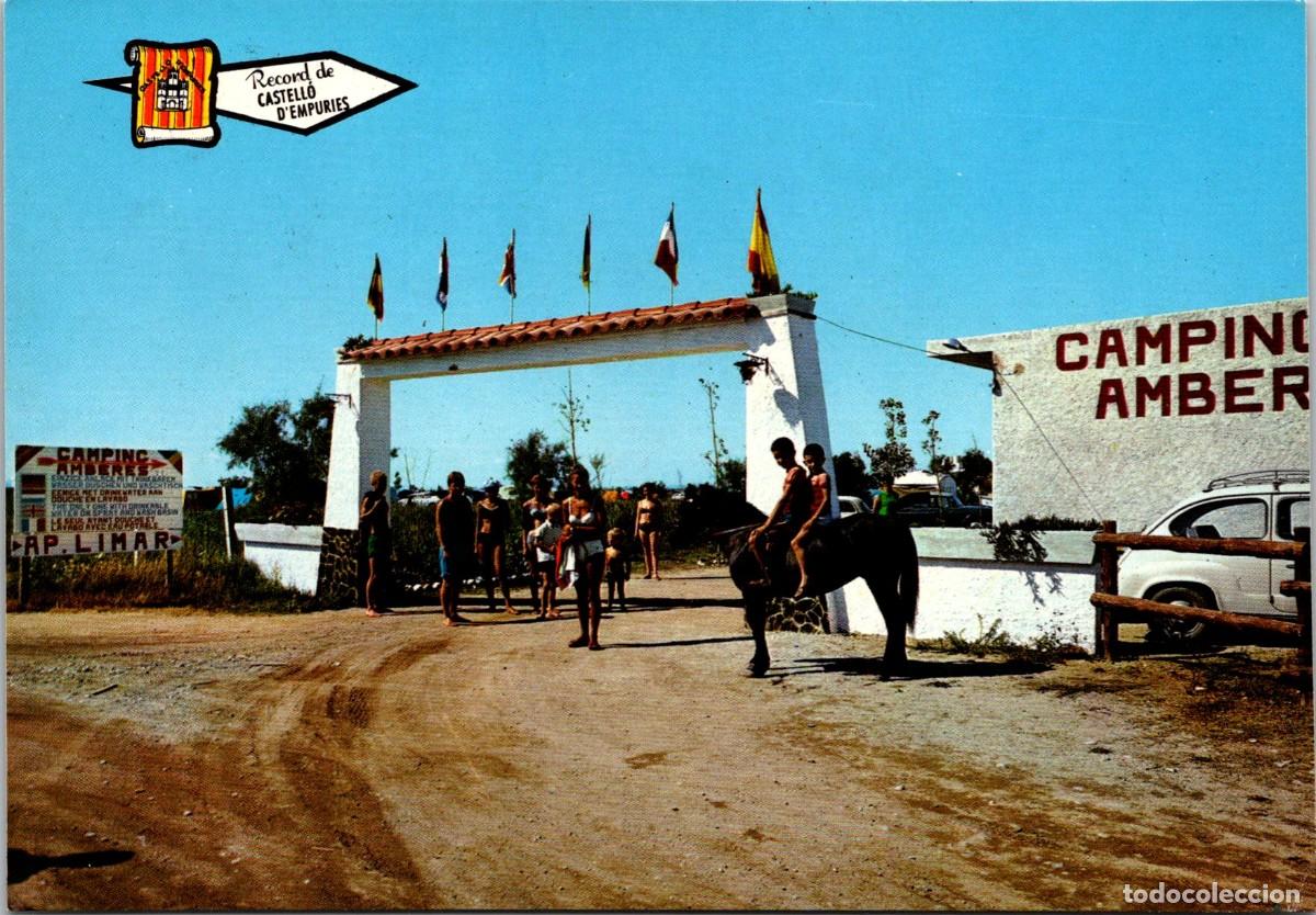 Postales: Castell&oacute; d'Ampuries - Camping Amberes - Pergamino 1159 - 148x102mm - Castell&oacute; d'Emp&uacute;ries