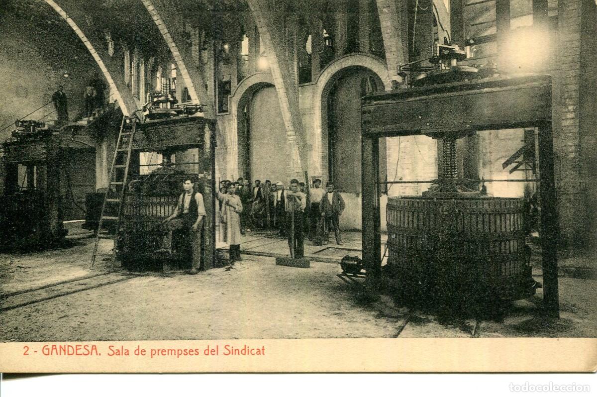 Cartes Postales: GANDESA-SINDICAT -INTERIOR SALA DE PREMPSES-BODEGA COOPERATIVA- C&Egrave;SAR MARTINELL