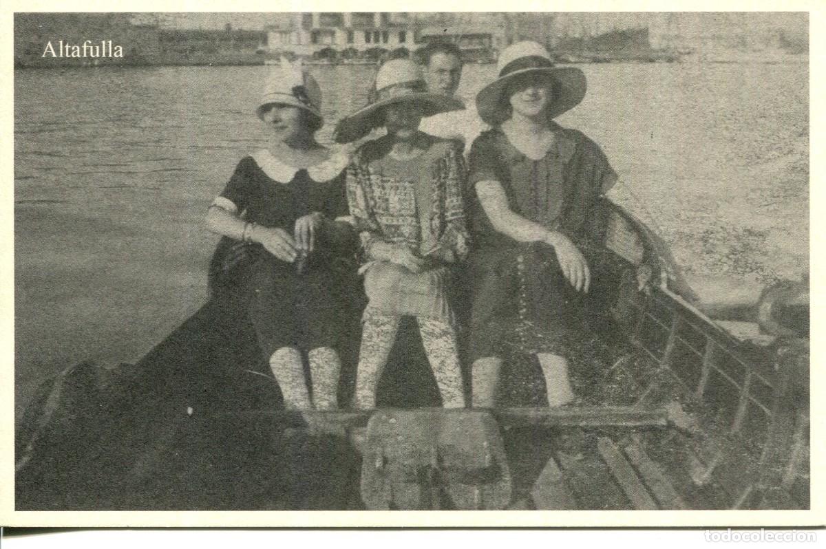 Postales: ALTAFULLA-MUJERES TURISTAS EN BARCA-A&Ntilde;OS 1920- MUY RARA