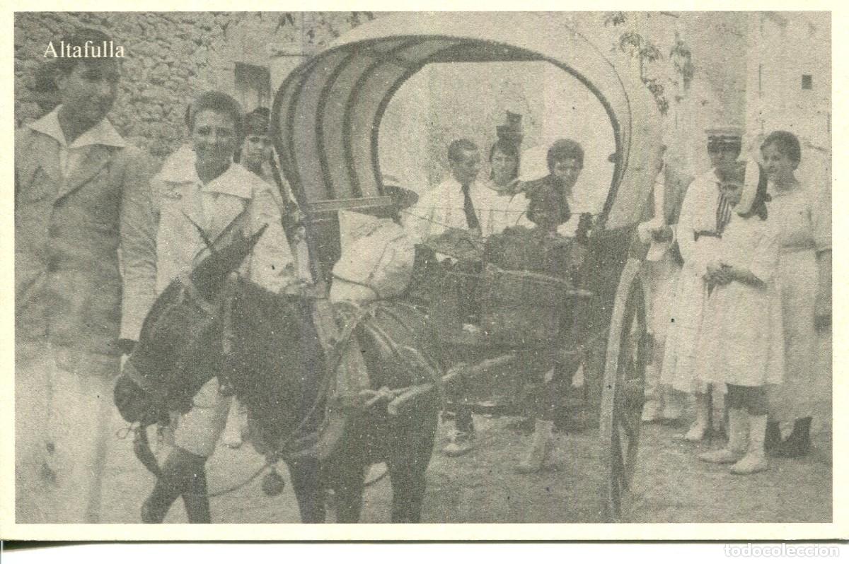 Cartes Postales: ALTAFULLA- TURISTAS Y CARRO-A&Ntilde;OS 1920- MUY RARA