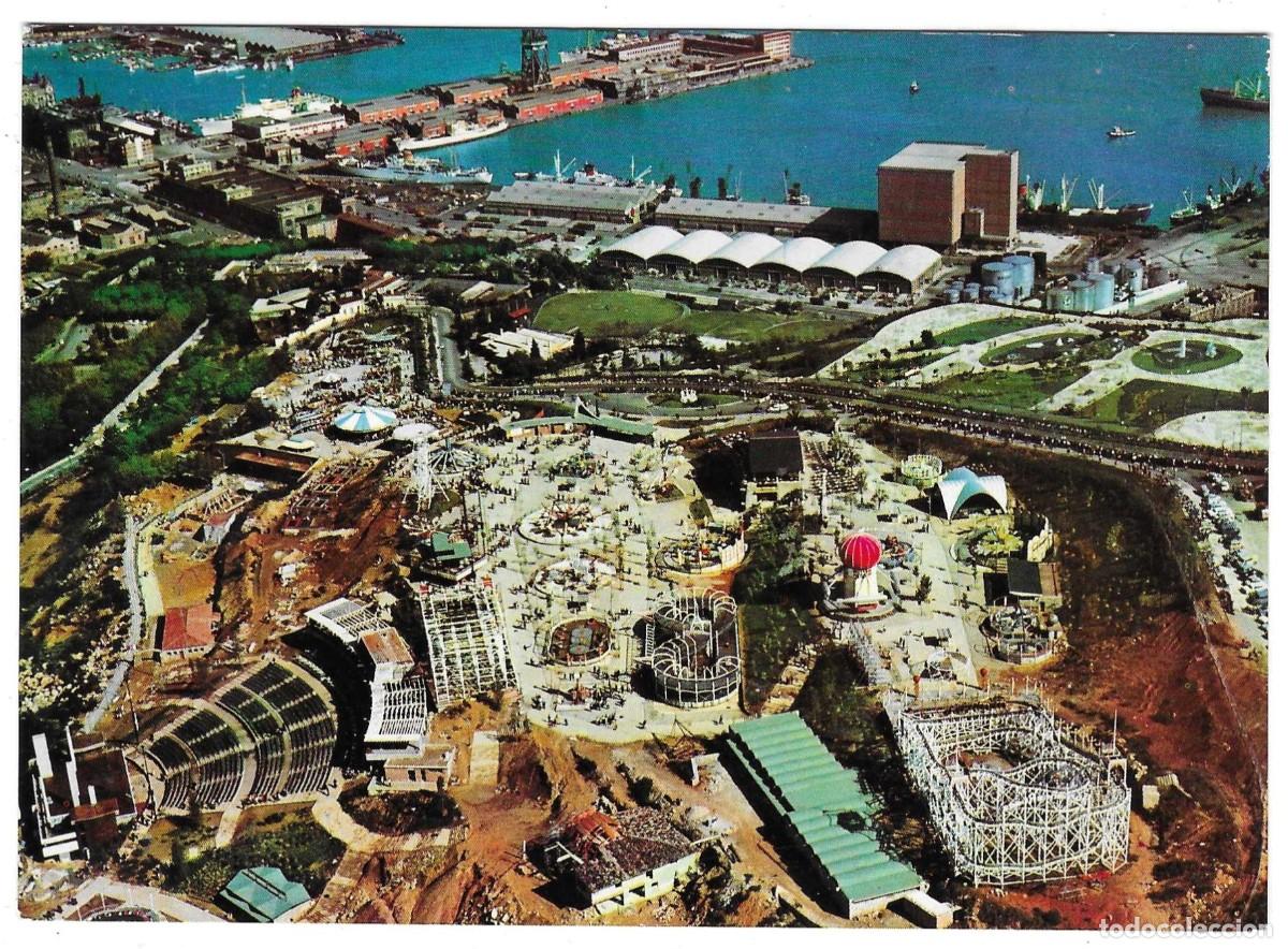 Postales: Postal Barcelona. Vista a&eacute;reas del Parque de Atracciones de Montjuich. ref. 7-cat607