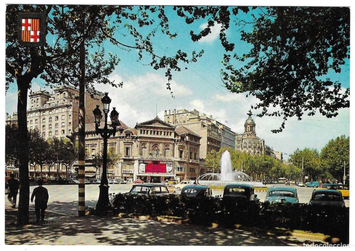 Postales: Postal Barcelona. Surtidor en el cruce de Av. Jos&eacute; Antonio y Paseo de Gracia. ref. 7-cat611