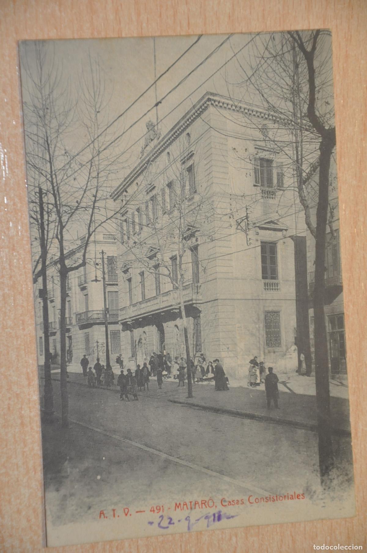 Postales: postal mataro, casas consistoriales atv 491