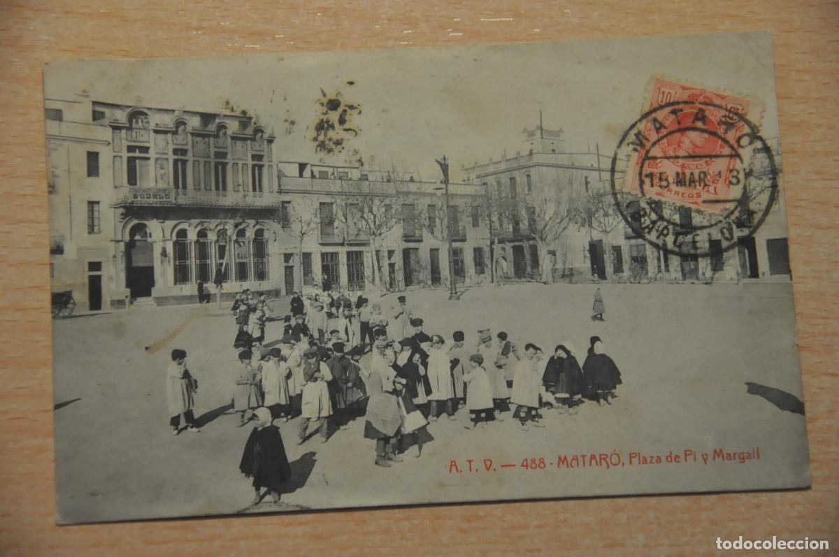 Postales: postal mataro, plaza de pi y margall atv 488
