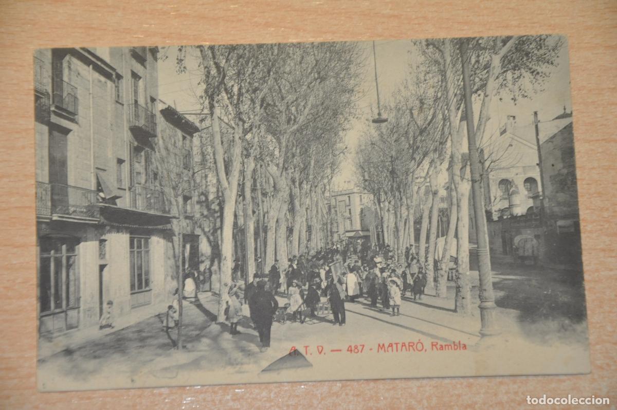 Postales: postal mataro, rambla atv 487