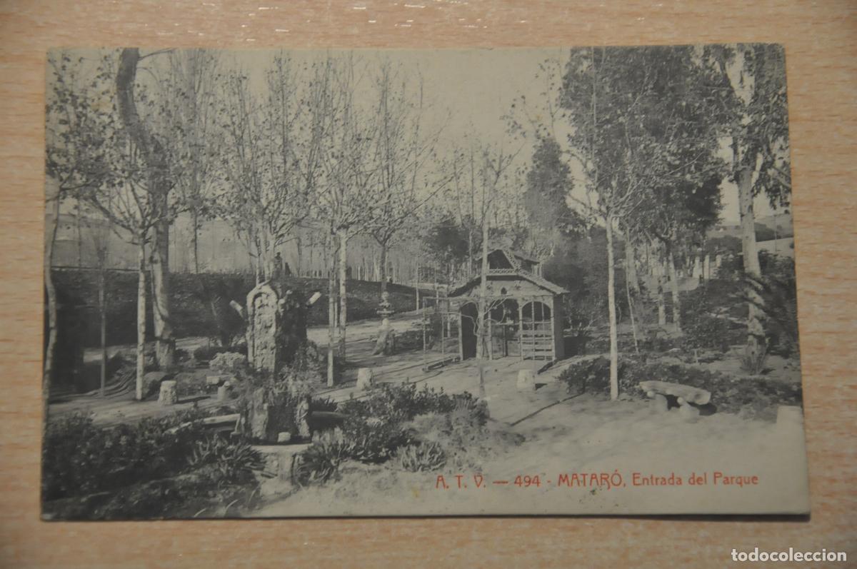 Postales: postal mataro, entrada del parque atv 494