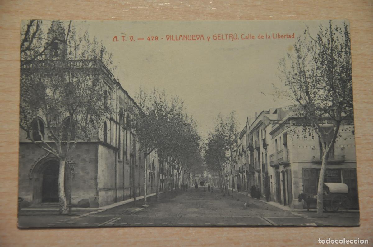 Postales: postal villanueva y gelen buen estado circulada V1tru, calle de la libertad atv 479