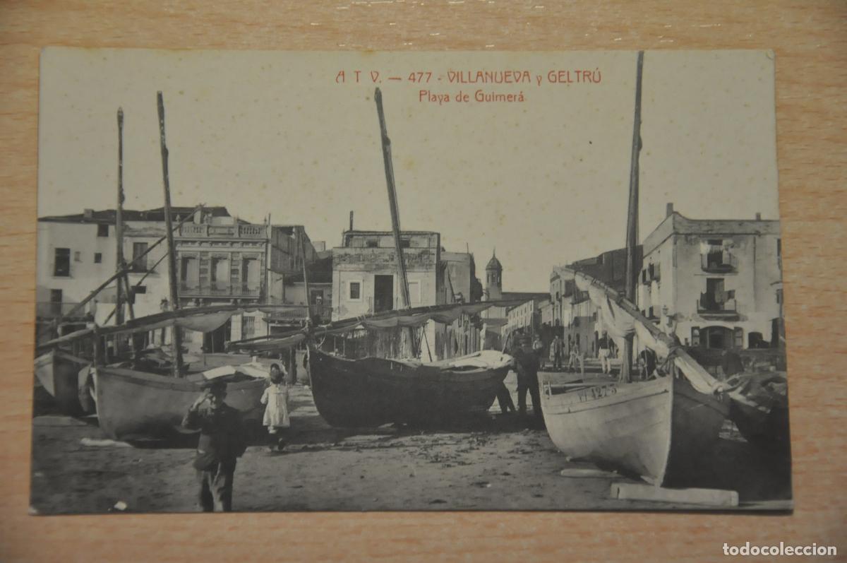 Postales: postal villanueva y geltru, playa de guimera atv 477