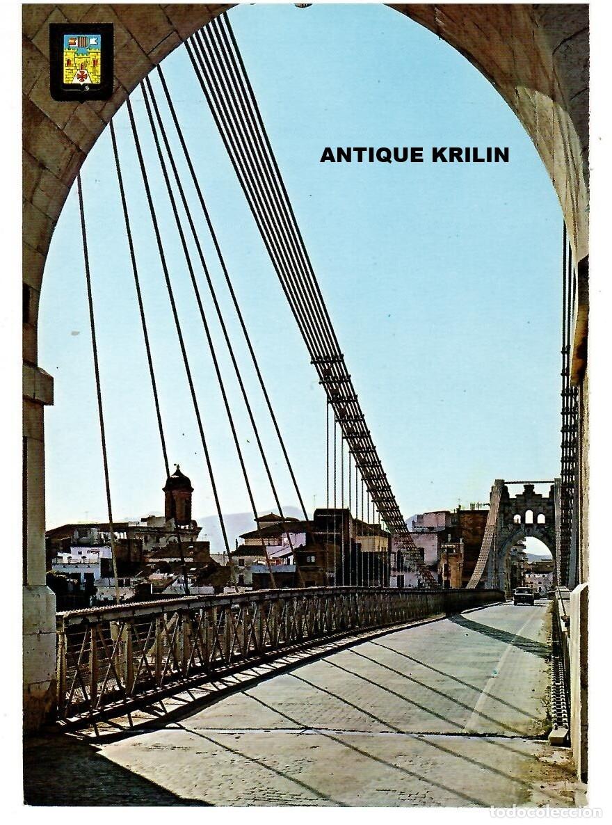 Postales: AMPOSTA N&ordm; 5500 PUENTE VERTICAL SOBRE EL RIO / ESCUDO DE ORO / SIN FRANQUEAR