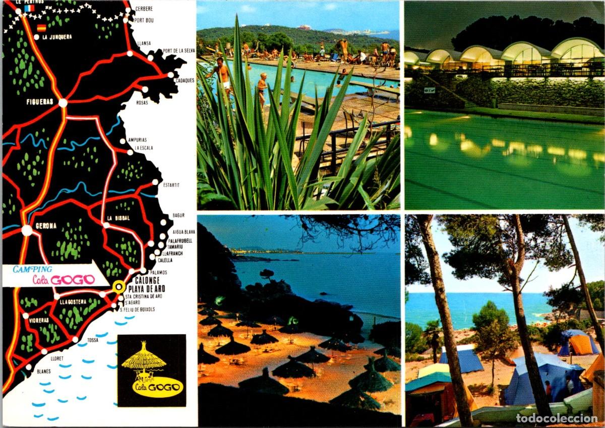 Postales: Calonge - PLaya de Aro - Camping Cala Gog&oacute; - Inter Color ME 117 m - 150x105mm - Mapa - In&eacute;dita en To