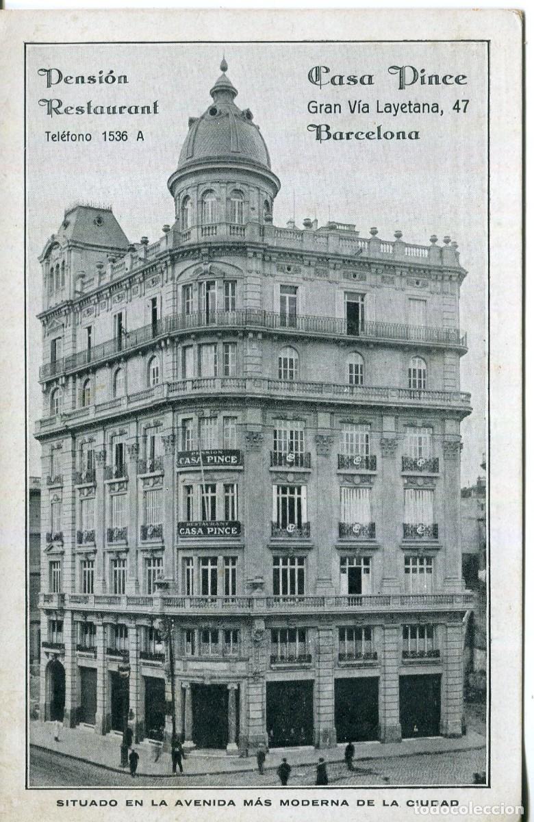 Postkarten: BARCELONA-PENSI&Oacute;N RESTAURANTE CASA PINCE-MODERNISMO-