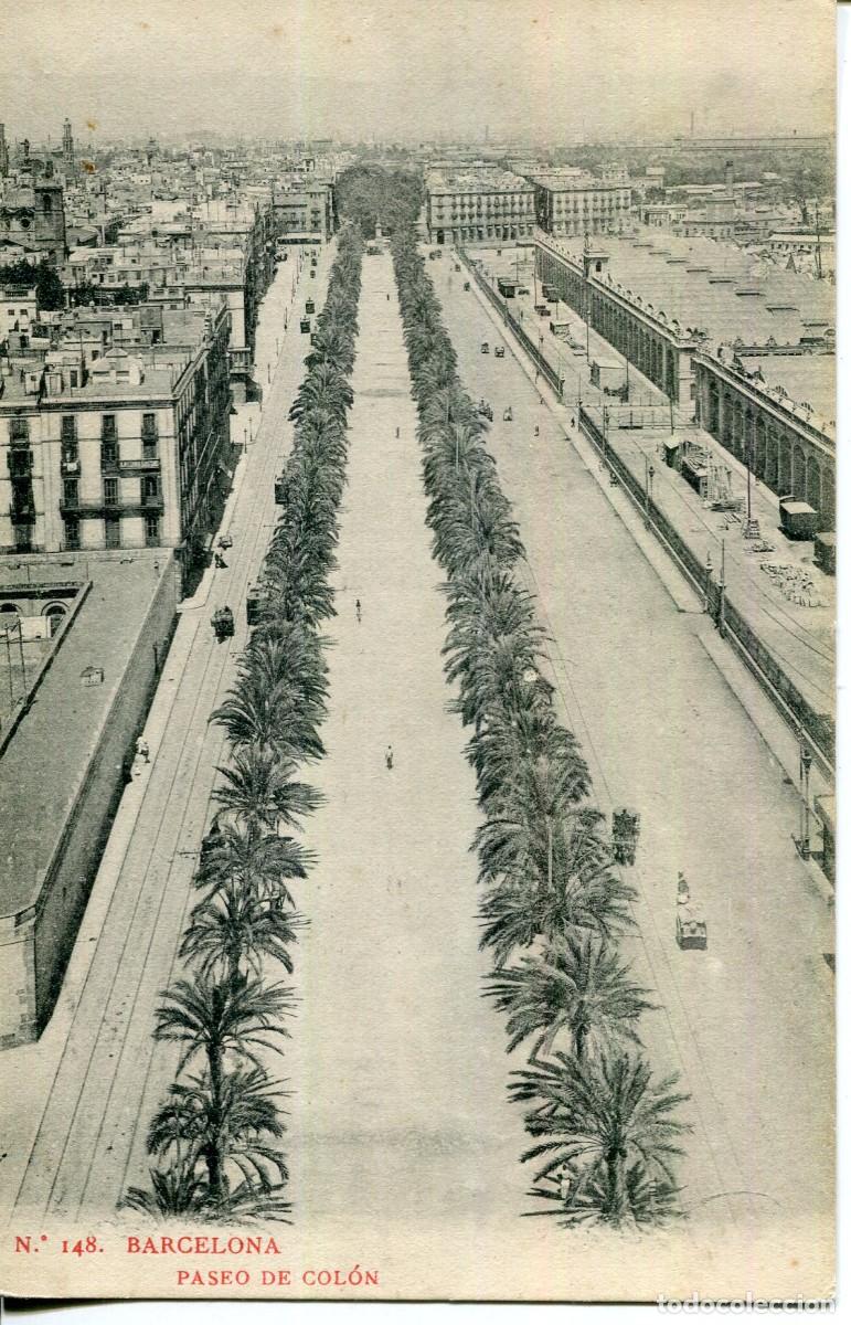 Cartoline: BARCELONA-PASEO COL&Oacute;N- LB BARTRINA N&ordm; 148-SIN DIVIDIR