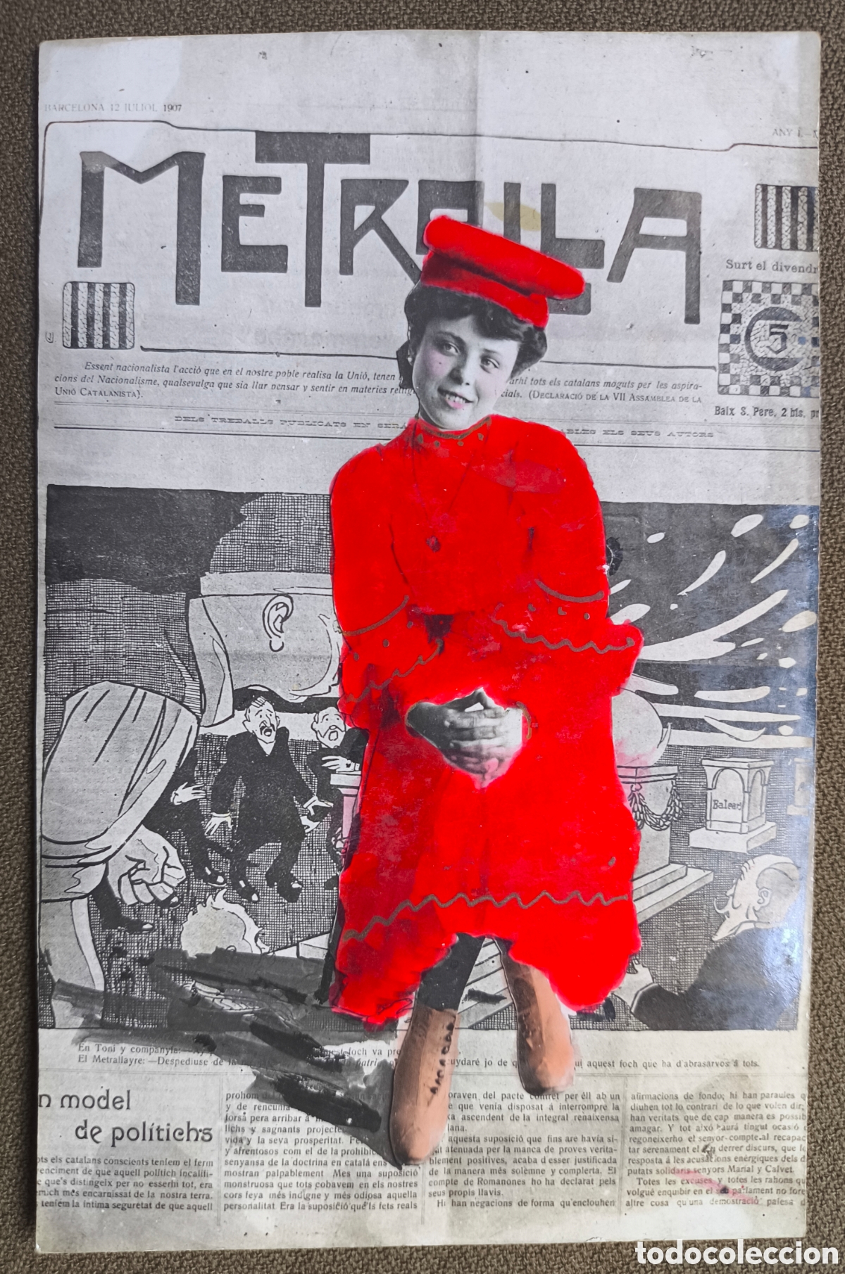 Postales: CATALUNYA DIARI CATALANISTA METRALLA POSTAL FOTOGR&Aacute;FICA ILUMINADA 1907