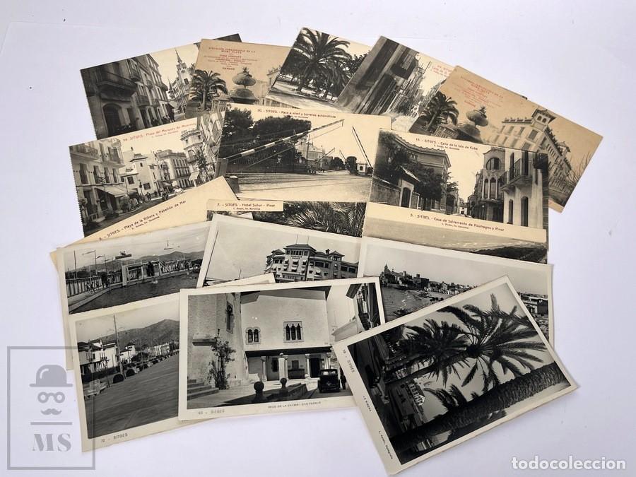 Postales: Conjunto de 17 Postales Antiguas - Sitges - L. Roisin - Sin Circular