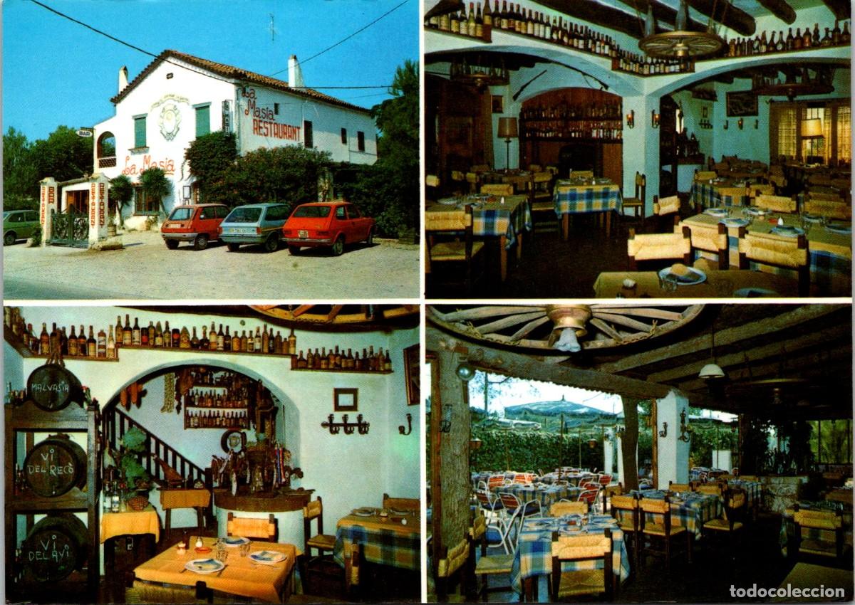 Postales: Sitges - Restaurante La Mas&iacute;a - R. Gass&oacute; - DL. B. 11892-XXII - 149x105mm - Botas de Vino