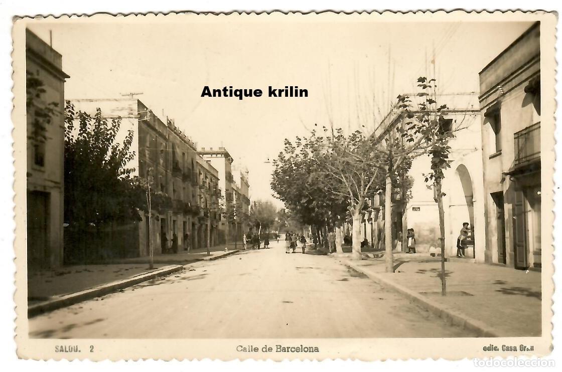 Postales: SALOU N&ordm; 2 CALLE DE BARCELONA / EDICION CASA GRAU / FRANQUEADA