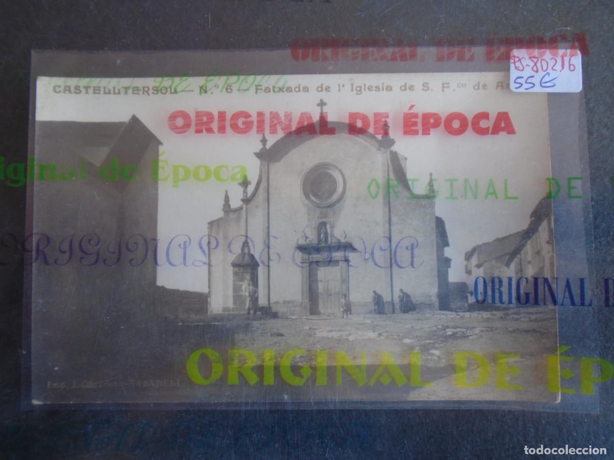 Postales: (PS-80216)POSTAL FOTOGRAFICA DE CASTELLTERSOL-FATXADA DE L&acute;IGLESIA DE S.FCO.DE ASIS .N&ordm;6 OBRADORS