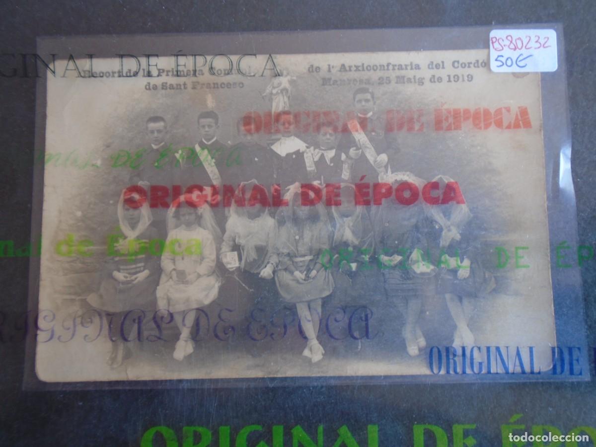 Postales: (PS-80232)POSTAL FOTOGRAFICA DE MANRESA-RECORT DE LA 1&ordf;COMUNIO DE L&acute;ARXICONFRARIA DEL CORDO DE SANT