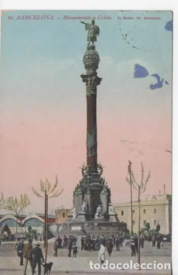 Postales: BARCELONA MONUMENTO A COLON ESCRITA