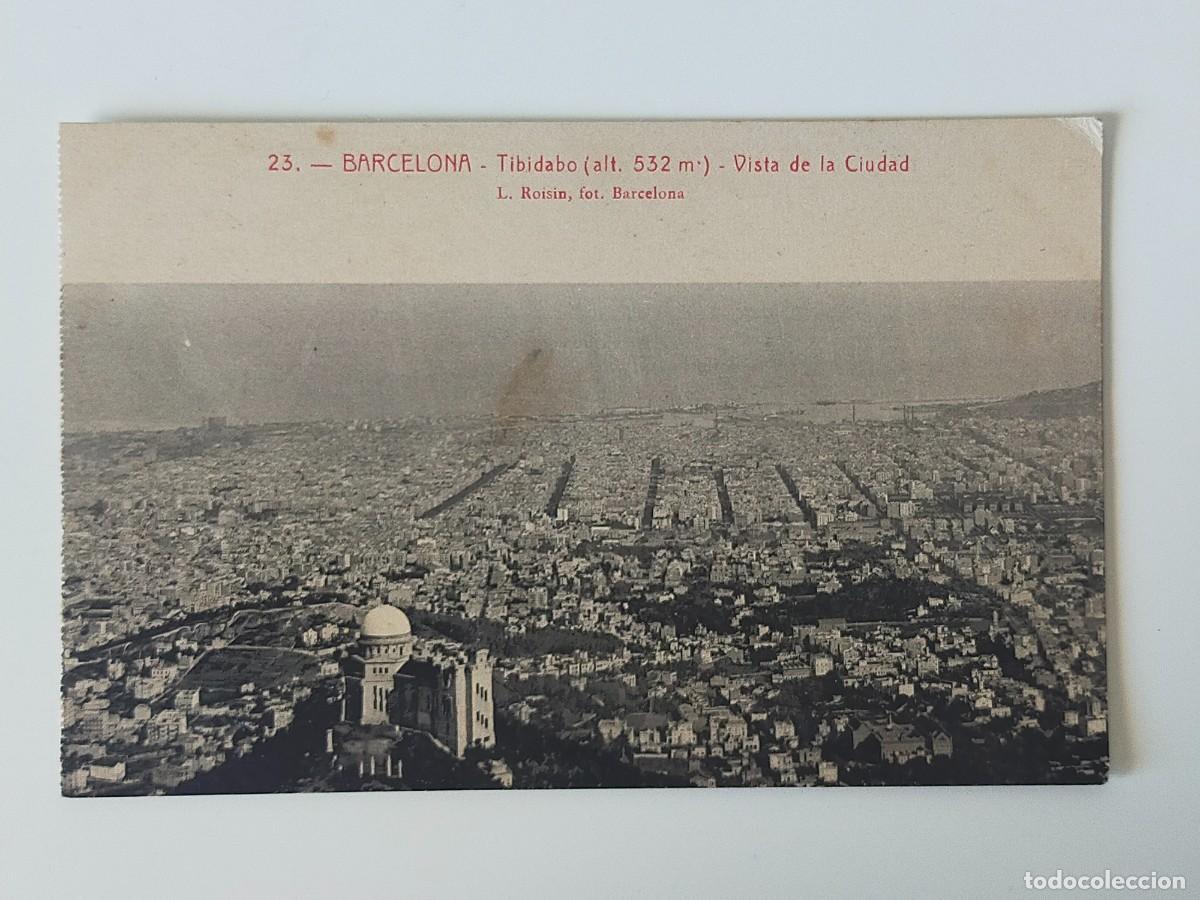 Postales: Tarjeta Postal BARCELONA: Tibidabo, Vista de la Ciudad - Fot. L. Roisin - Sin Circular.