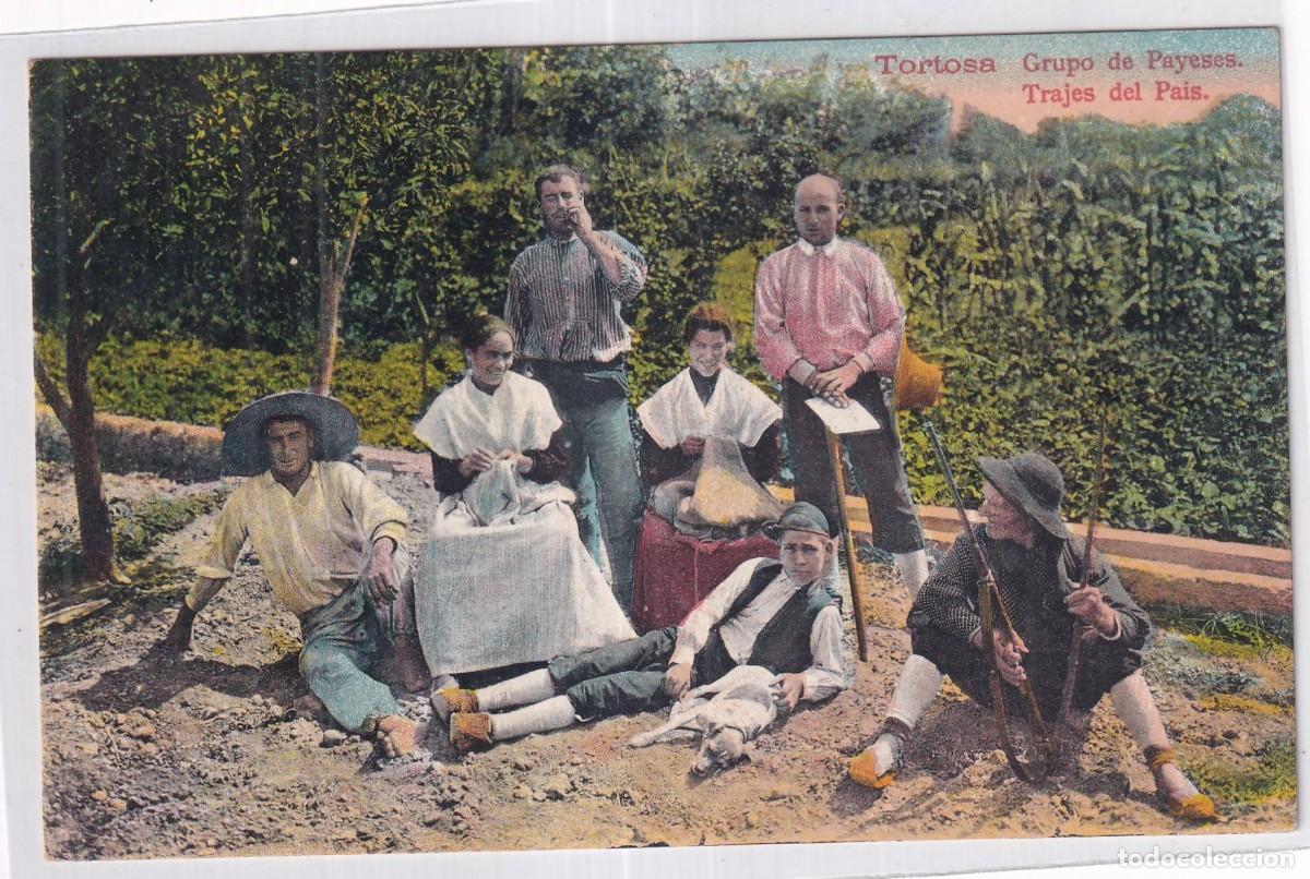 Postcards: Tortosa. Grupo de Payeses. Trajes del pais. 47799 sin circular.
