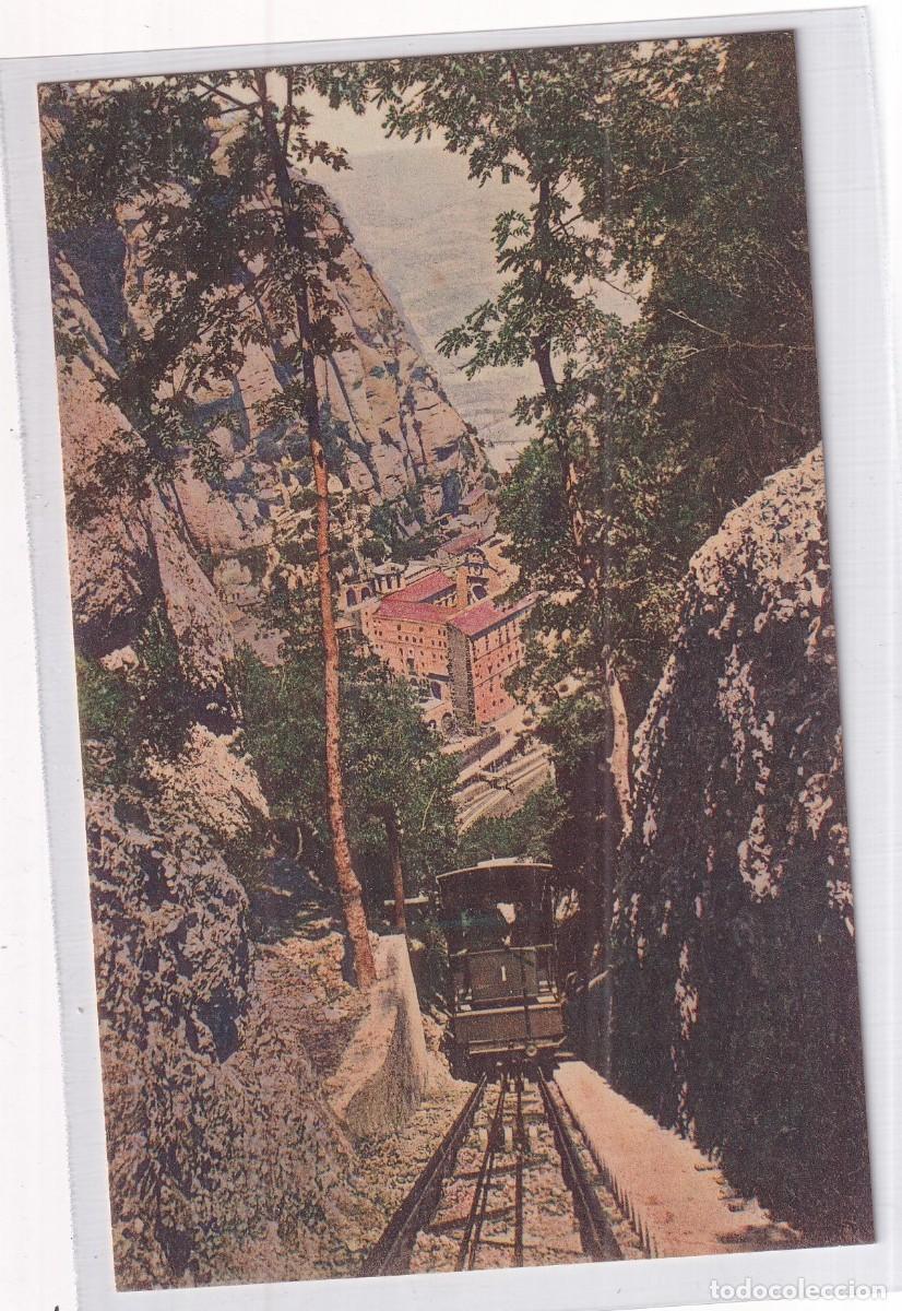 Cartes Postales: Funicular de Montserrat a St Joan. n&ordm; 8 Detall de la via. Edici&oacute;n Arte Zerkowitz Barcelona
