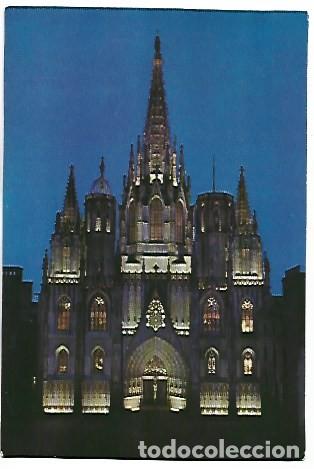 Postales: CATEDRAL, NOCTURNA / CATHEDRAL, AT NIGHT.- BARCELONA